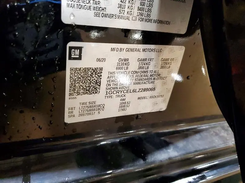 2020 CHEVROLET SILVERADO K1500 TRAIL BOSS CUSTOM  