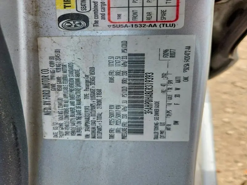 2012 FORD FUSION SE  