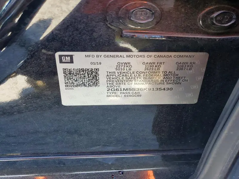 2019 CADILLAC XTS LUXURY  