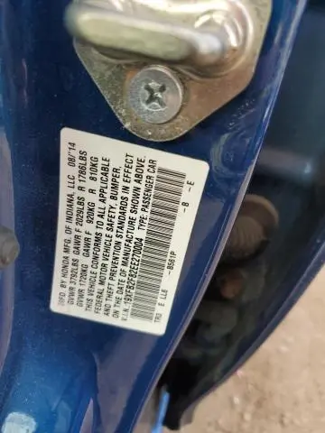 2014 HONDA CIVIC EX