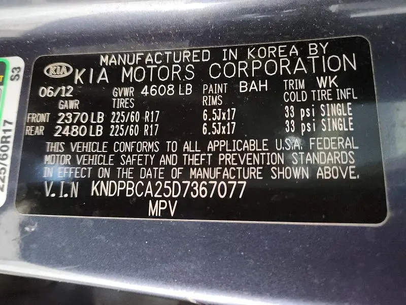 2013 KIA SPORTAGE LX  