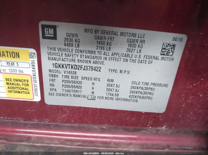 2015 GMC ACADIA DENALI