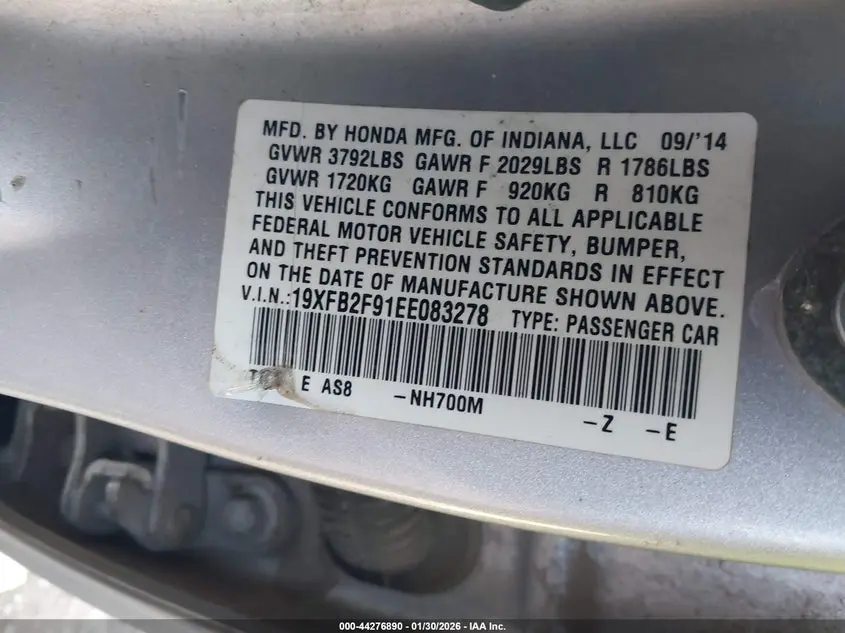 2014 HONDA CIVIC EX-L