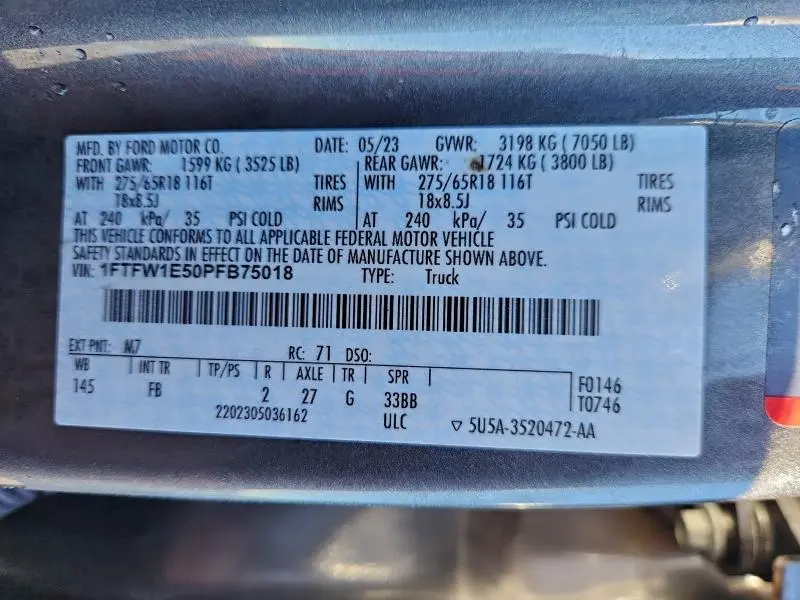 2023 FORD F150 SUPERCREW  