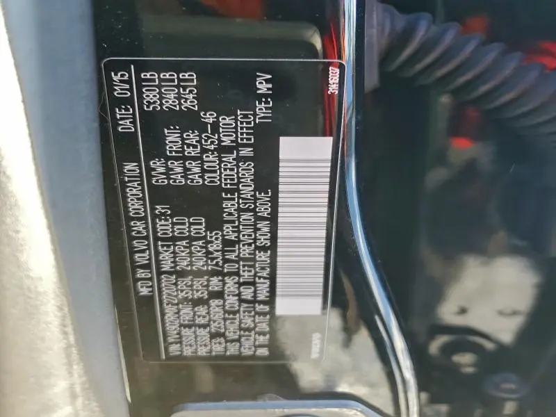 2015 VOLVO XC60 T6 PLATINUM  