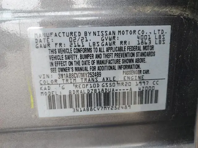 2021 NISSAN SENTRA SV  