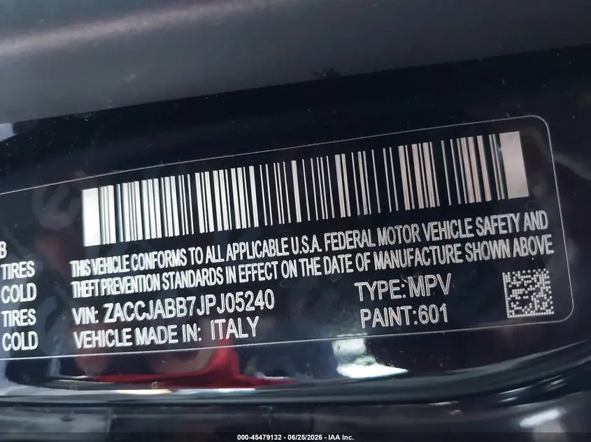 2018 JEEP RENEGADE LATITUDE FWD