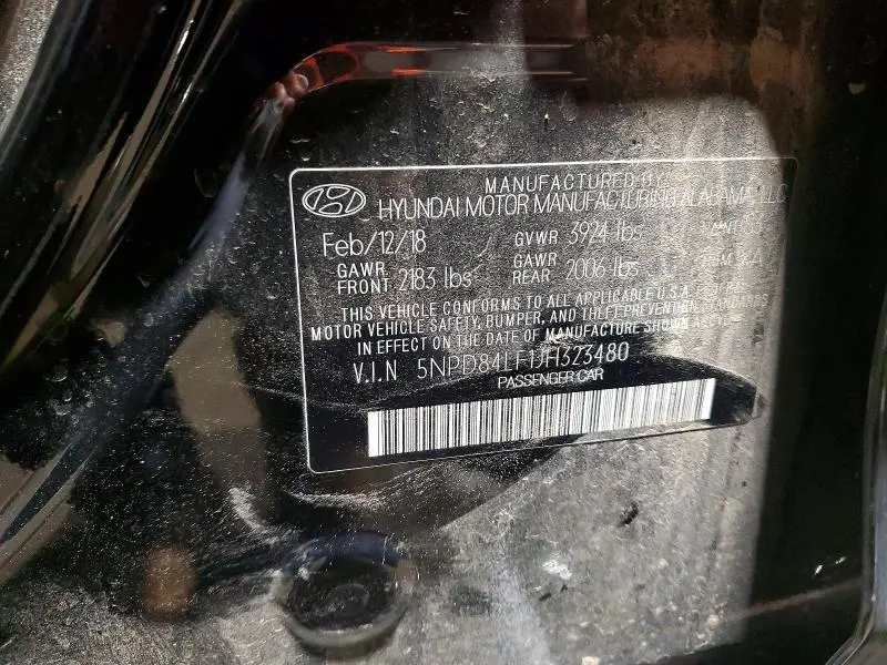 2018 HYUNDAI ELANTRA SEL  