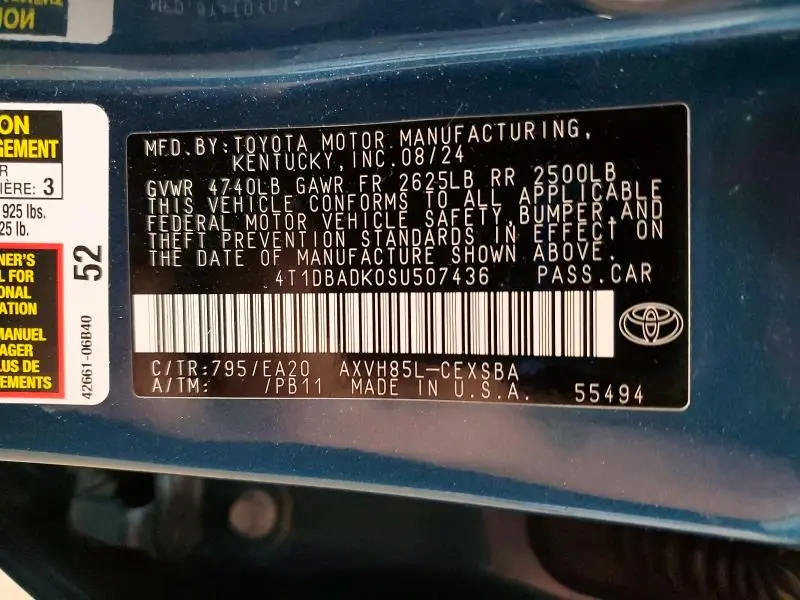 2025 TOYOTA CAMRY SE  