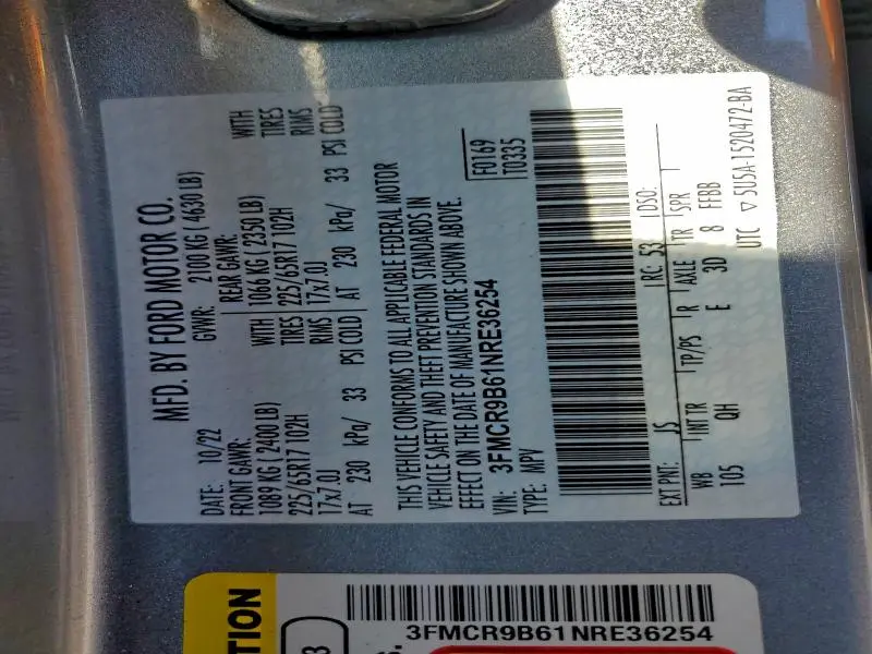 2022 FORD BRONCO SPORT BIG BEND  