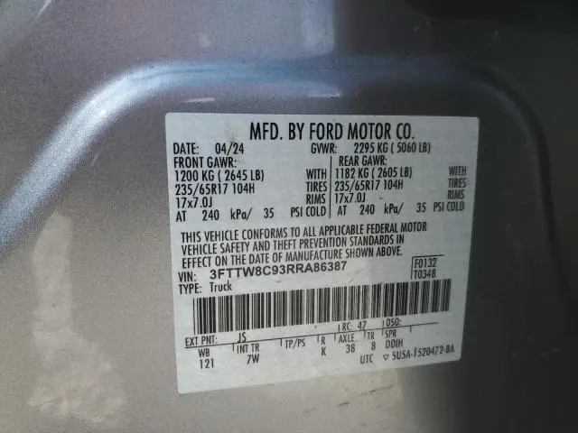 2024 FORD MAVERICK XLT TREMOR  