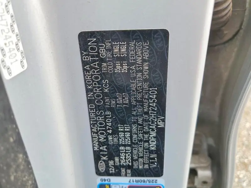 2017 KIA SPORTAGE LX  