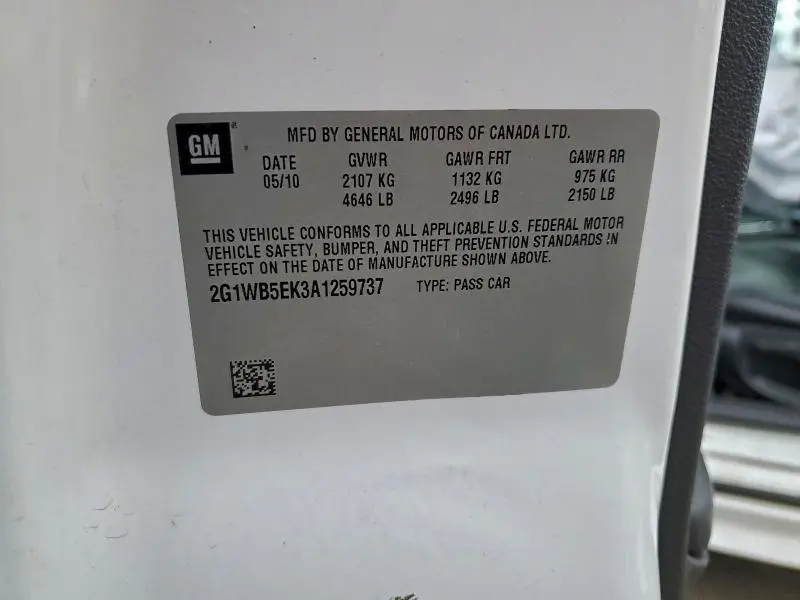 2010 CHEVROLET IMPALA LT  