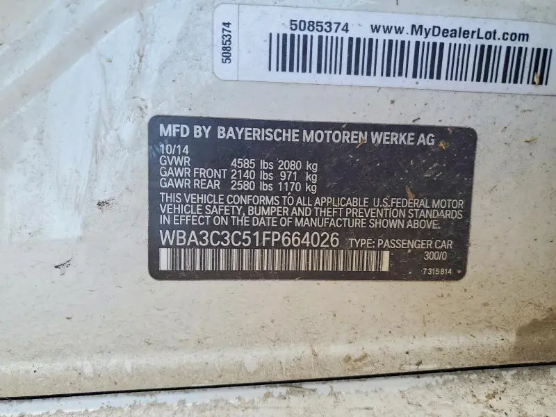 2015 BMW 320 I XDRIVE  