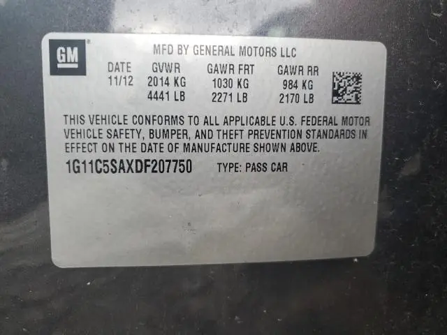 2013 CHEVROLET MALIBU 1LT  