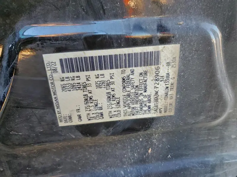 2022 NISSAN ROGUE SV  