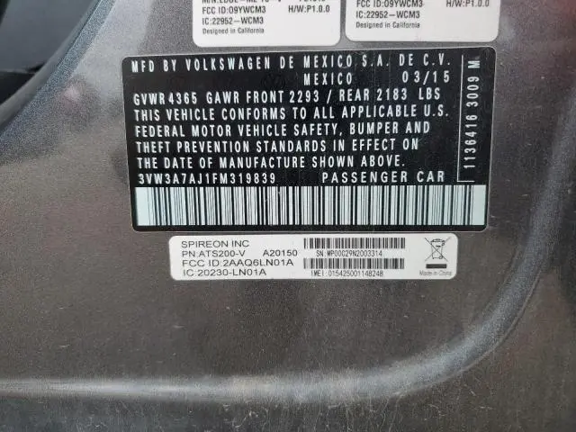 2015 VOLKSWAGEN JETTA TDI  