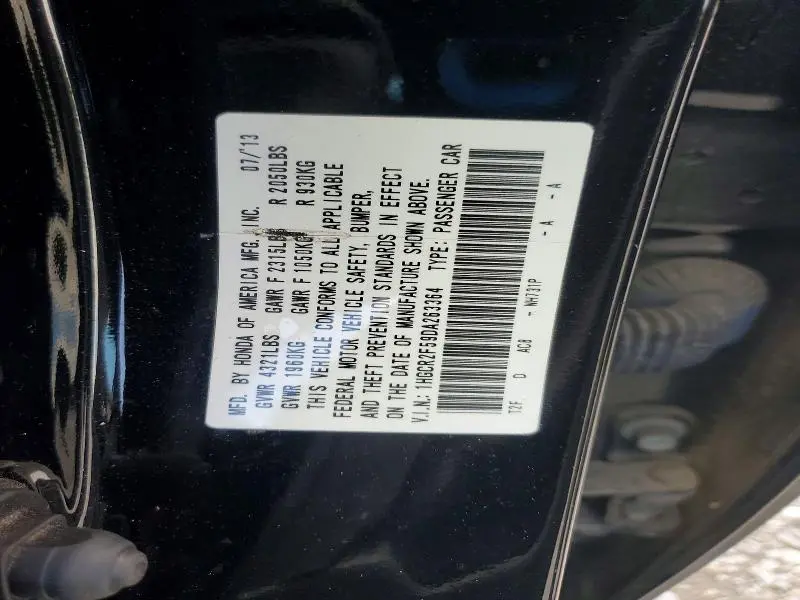 2013 HONDA ACCORD SPORT  