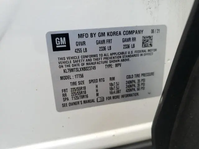 2022 CHEVROLET TRAILBLAZER RS  