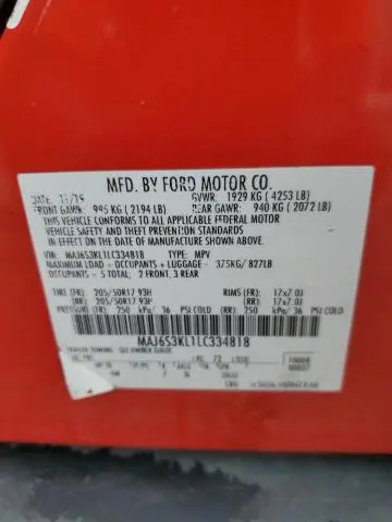 2020 FORD ECOSPORT TITANIUM  