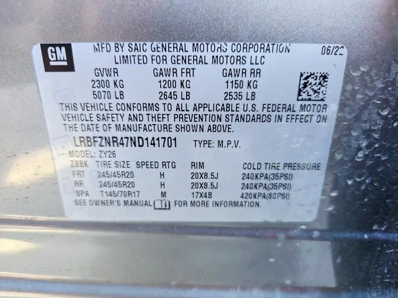 2022 BUICK ENVISION   