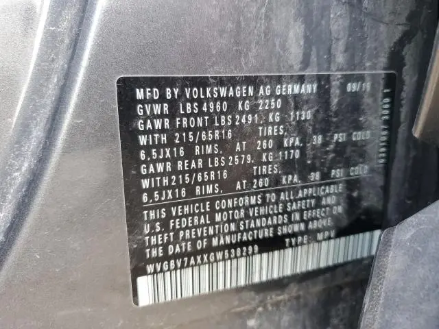 2016 VOLKSWAGEN TIGUAN S