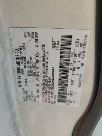 2010 FORD EXPLORER SPORT TRAC LIMITED  