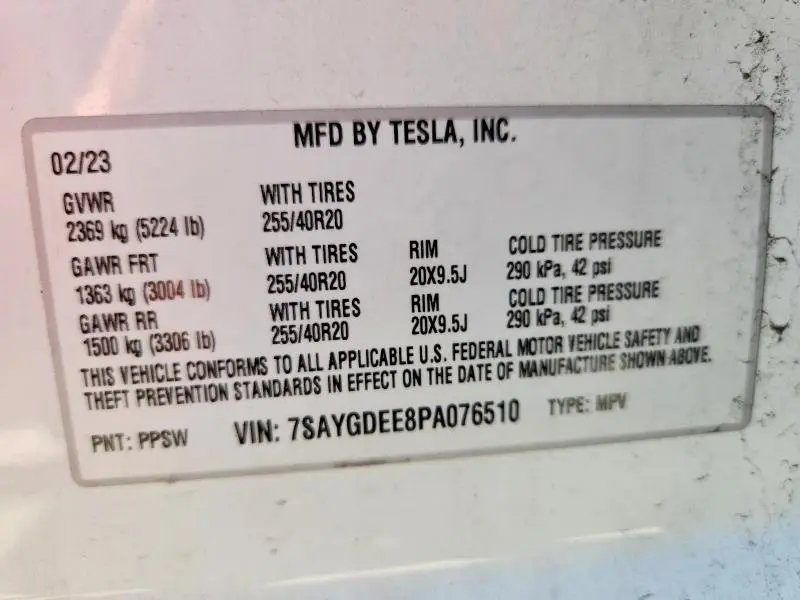 2023 TESLA MODEL Y   