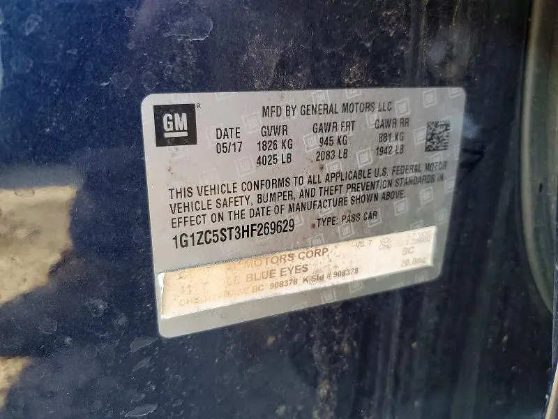 2017 CHEVROLET MALIBU LS  