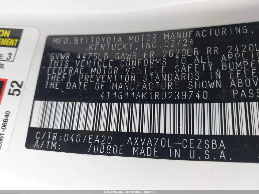 2024 TOYOTA CAMRY SE