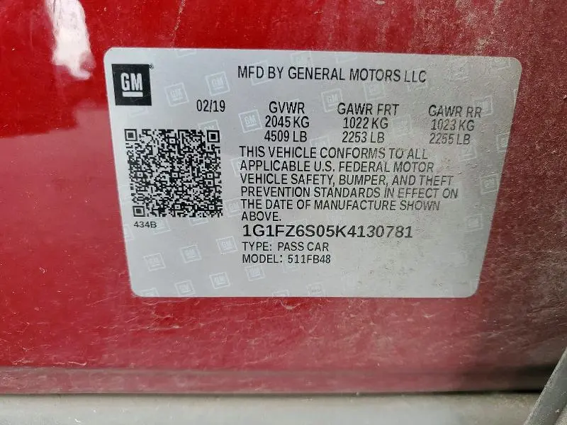 2019 CHEVROLET BOLT EV PREMIER  