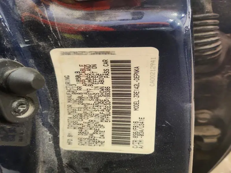 2013 TOYOTA COROLLA BASE  