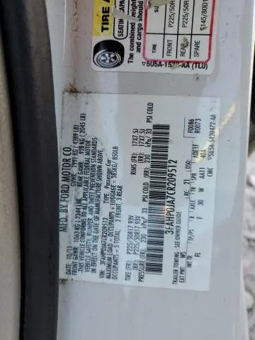 2012 FORD FUSION SEL  