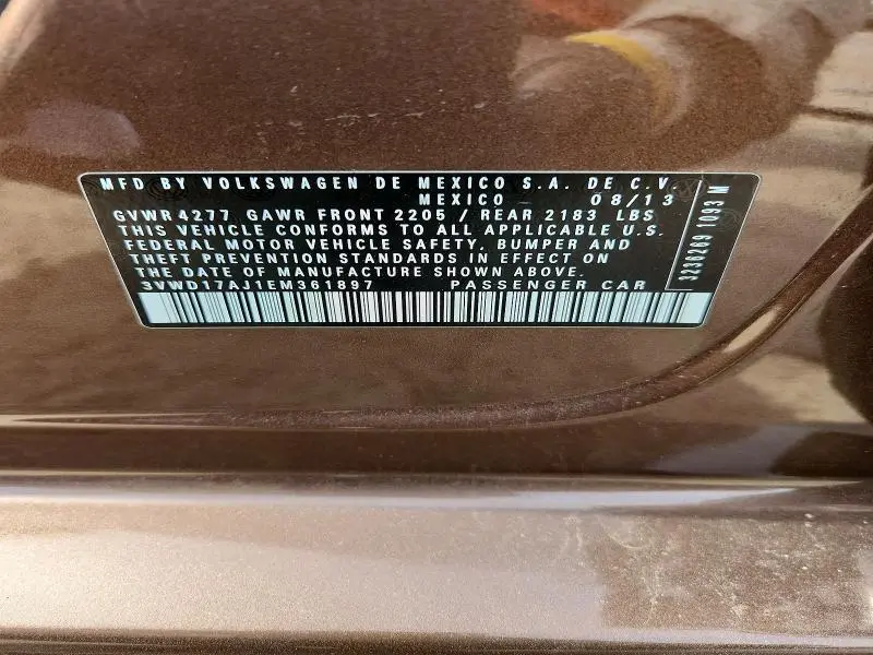 2014 VOLKSWAGEN JETTA SE  