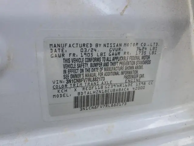 2024 NISSAN VERSA SR  