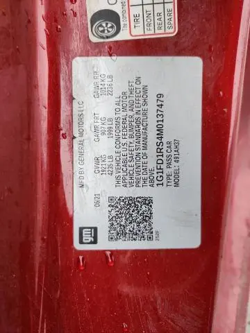 2021 CHEVROLET CAMARO LT  