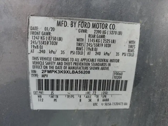 2020 FORD EDGE TITANIUM  