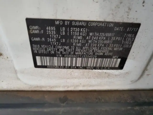 2018 SUBARU OUTBACK 2.5I PREMIUM  