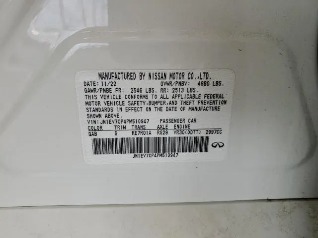2023 INFINITI Q50 SENSORY