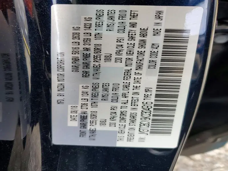 2019 MAZDA CX-9 TOURING  