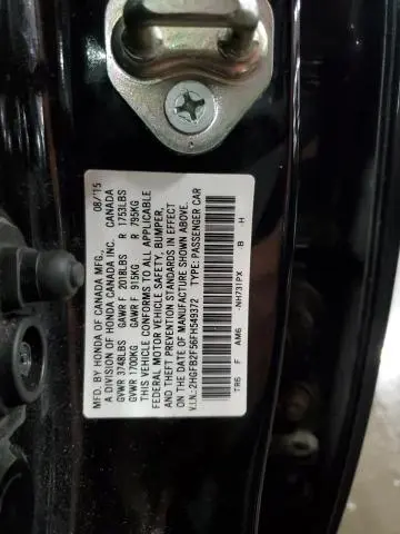 2015 HONDA CIVIC LX  