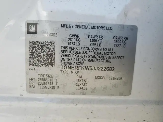 2018 CHEVROLET TRAVERSE LS  