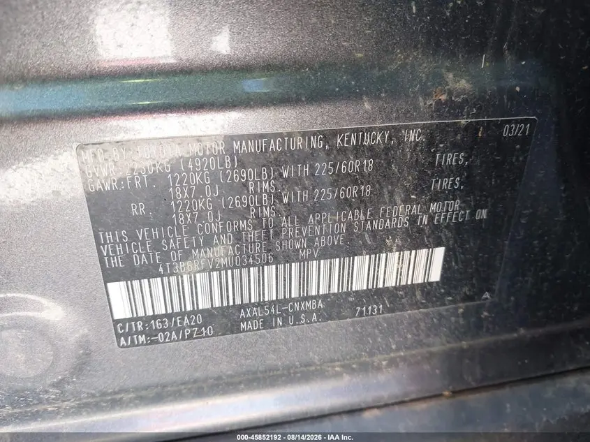2021 TOYOTA RAV4 HYBRID XLE PREMIUM