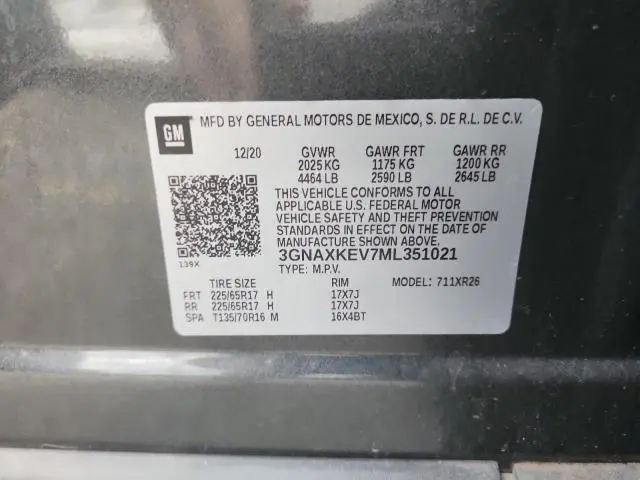 2021 CHEVROLET EQUINOX LT  