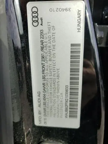 2016 AUDI A3 PREMIUM  