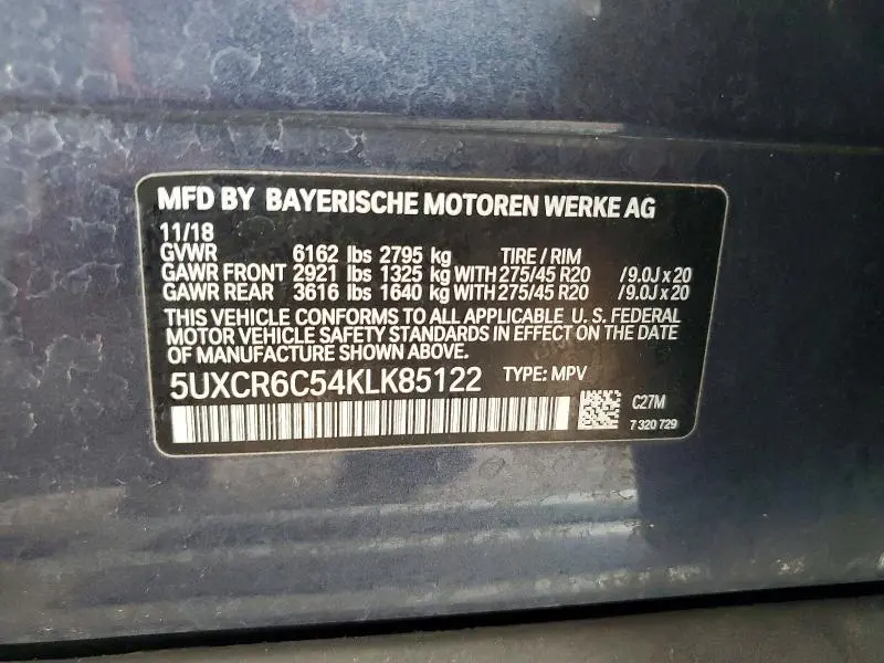 2019 BMW X5 XDRIVE40I  