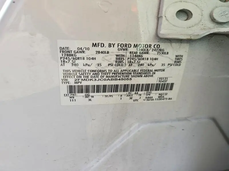 2010 FORD EDGE SEL  