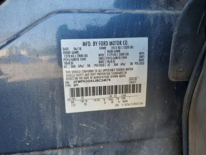 2018 FORD EDGE SE  