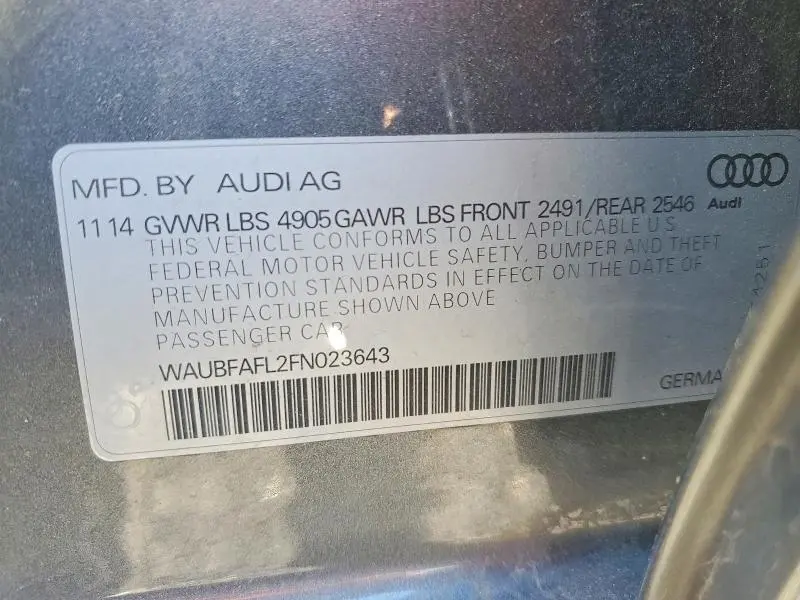 2015 AUDI A4 PREMIUM  