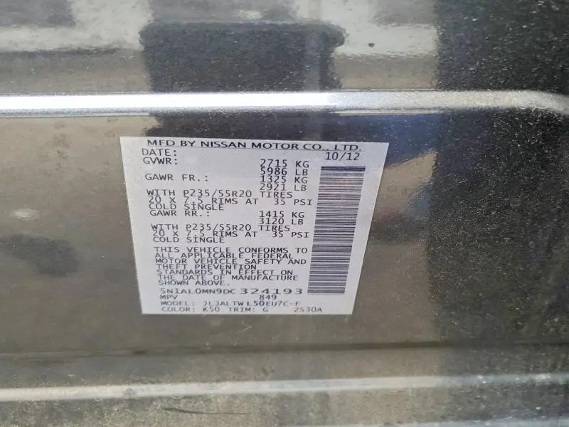 2013 INFINITI JX35 BASE  